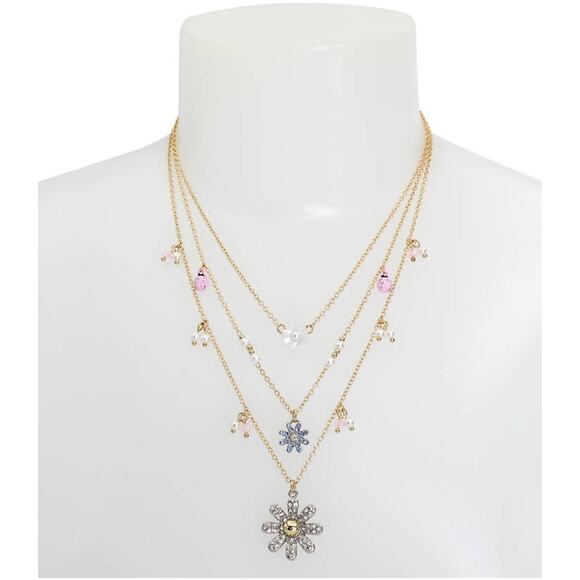 NWT Betsey Johnson Layered Daisy Necklace - Picture 3 of 5